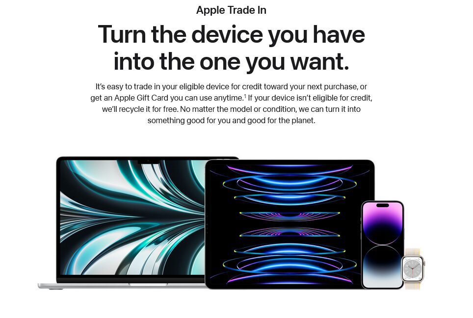 Apple's Trade-In Program Pay Less For Your Next Apple Device