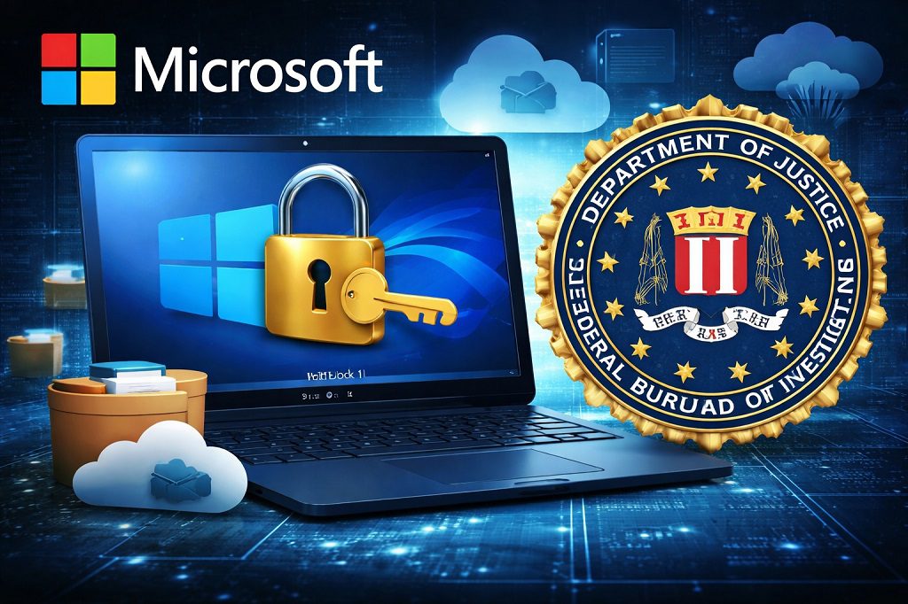 Microsoft BitLocker recovery keys handed to FBI, Windows 11 cloud privacy risk, encryption security
