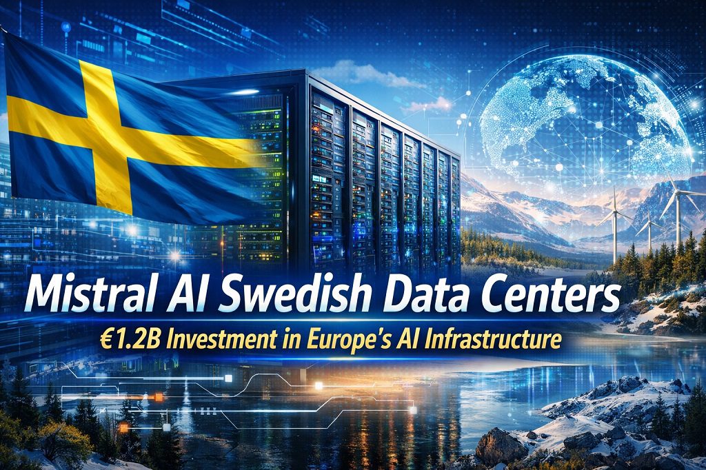 Mistral AI Swedish data centers in Sweden showing AI infrastructure and €1.2B investment in Europe’s artificial intelligence computing facilities
